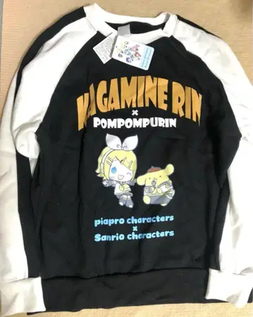 카가미네 린 x 폼폼푸딩 트레이닝복 M-L 사이즈 블랙 산리오 피아프로