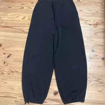 UNIQLO C 맨투맨 와이드 팬츠 블랙 S