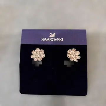 Swarovski 실버 플라워 귀찌