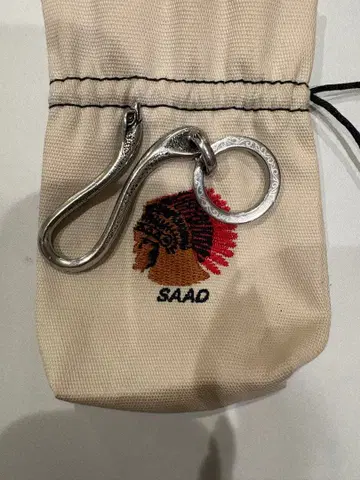 SAAD 실버 후크형 키링 파우치 포함