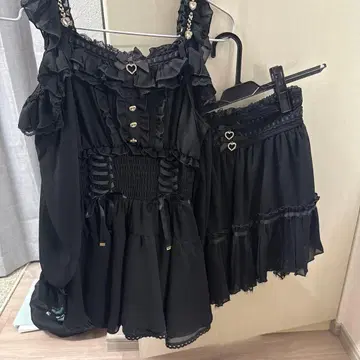 LIZLISA 리즈리사 오프숄더 쉬폰 셋업 정품