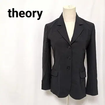 [ 새상품급 ] 띠어리 테일러드 자켓 3 버튼 울 블랙 사이즈 2