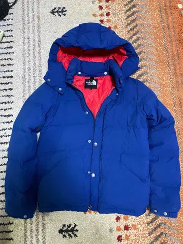 THE NORTH FACE 다운 자켓 S 파랑/빨간색