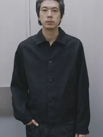 LINEN CROPPED CHORE JACKET