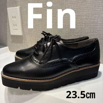 Fin 핀 통굽 레이스업 슈즈 블랙 23.5cm