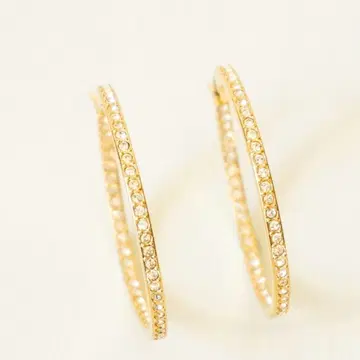 스와로브스키 Sommerset 후프 귀걸이