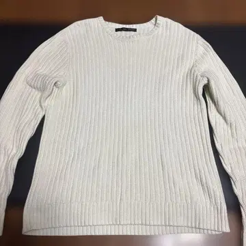 ZARA MAN 아이보리 리브 스웨터