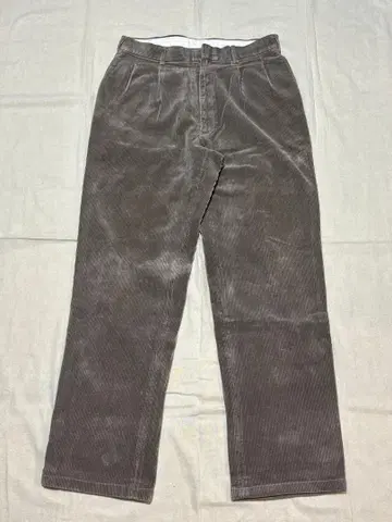 그레이 베이지 코듀로이 스트레이트 팬츠