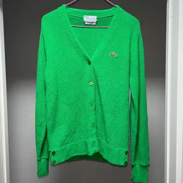 LACOSTE 아크릴 니트 가디건 구제 의류 80s 90s 미국제