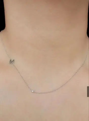 ebine 실버 M자형 목걸이