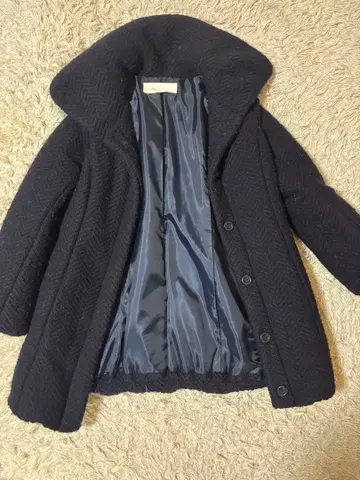 BLACK BY MOUSSY 네이비 롱 코트