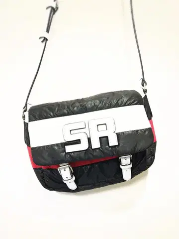 소니아 리키엘 SR 로고 스트라이프 숄더백