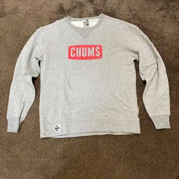 CHUMS 그레이 로고 맨투맨 M 사이즈