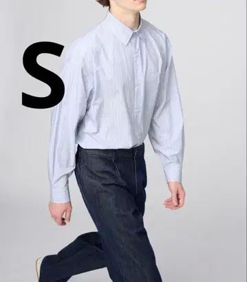 [ 완판템 ] UNIQLO:C 브로드 오버사이즈 셔츠 블루 S