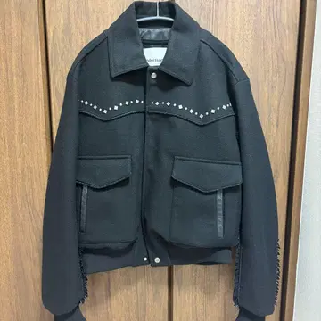 andersson bell 스터드 울 웨스턴 자켓 블랙