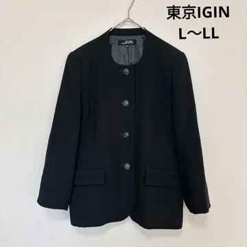 [ 도쿄 IGIN ] 블랙 포멀 노카라 자켓 13AR