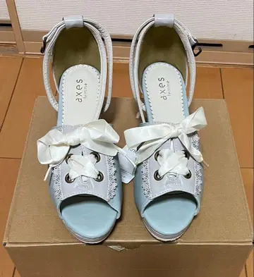 axes femme 스카이블루 리본 포함 샌들 L 사이즈