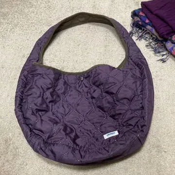 퍼플 퀼팅 숄더백