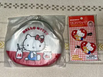 헬로키티 가마구치 케이스와 헤어 클립 세트