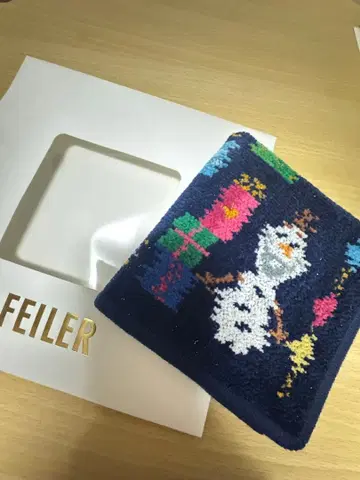 FEILER 올라프 타월 손수건 네이비