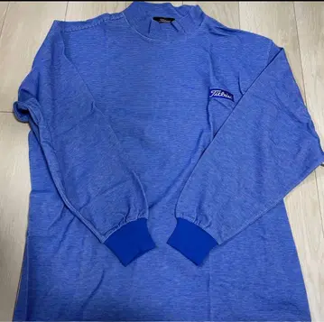 Titleist 스트라이프 셔츠 파랑 터틀넥 3L