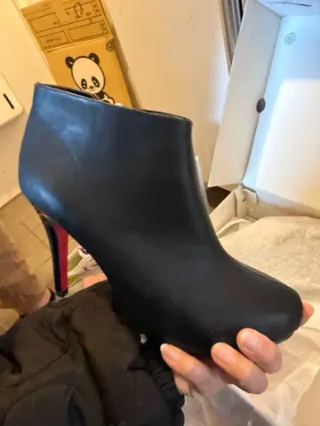 숏부츠 하이힐 빨간 밑창