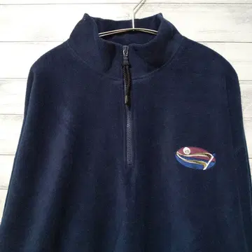 골프 자수 하프 지퍼 플리스 풀오버 네이비 USA 구제 의류