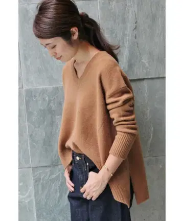 새상품급 IENA 울 캐시미어 루즈 니트 풀오버