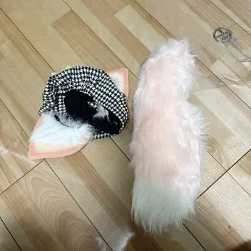 리나벨 d할로 분장 머리띠 꼬리