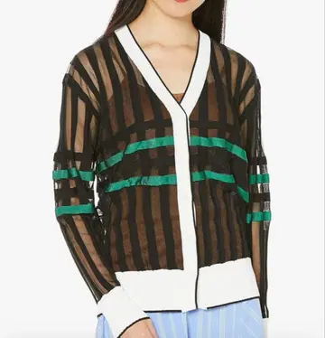 택 포함 새상품 [FUR FUR 퍼퍼] 시어 체크 가디건