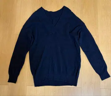 프레임워크 캐시미어 2WAY V넥 풀오버 네이비