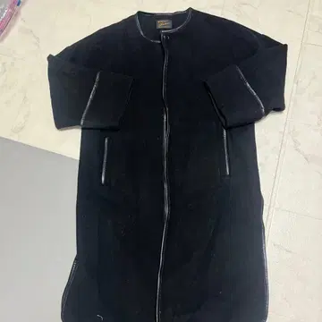 Kastane 블랙 롱 코트 플리스