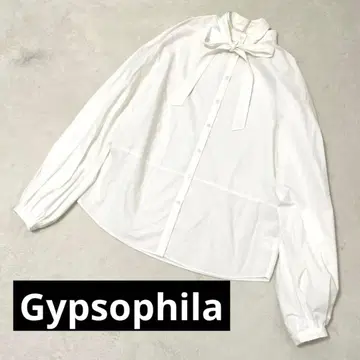 새상품급 집소피아 리본 포함 화이트 긴팔 셔츠