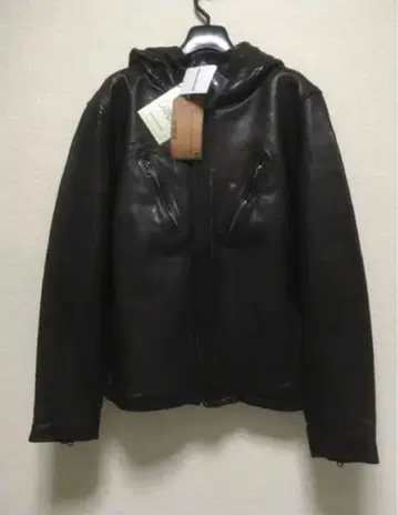 가죽 후드 자켓