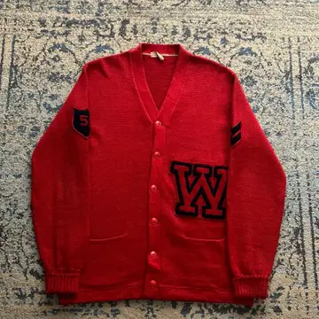 50s 레터드 가디건 울 와펜 검 40s 60s