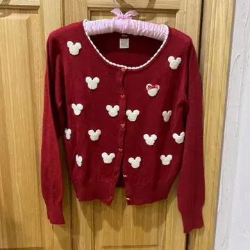 Disney 미키마우스 자수 가디건