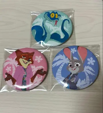 주토피아2 캔뱃지 3개 세트 닉 주디 게리