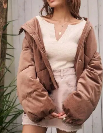 To the sea* 코듀로이 볼륨 슬리브 자켓 카멜