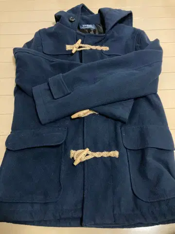 네이비 더플 코트 플리스 소재