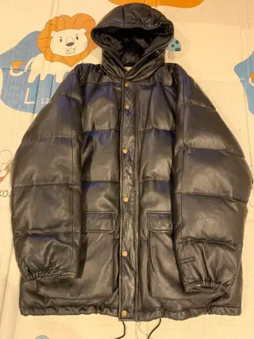 레어 90's 빈티지 칼 헬무트 양가죽 레더 다운 자켓