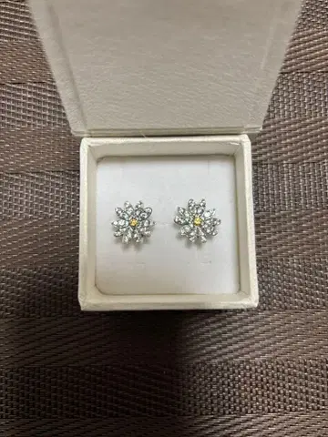 스와로브스키 꽃 모양 귀걸이 (상자 없음)