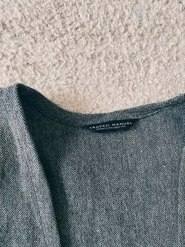 TRAVAIL MANUEL 그레이 롱 가디건