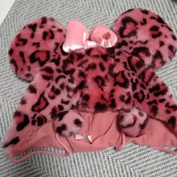디즈니 미니 귀 모자 핑크 레오파드 무늬 58cm