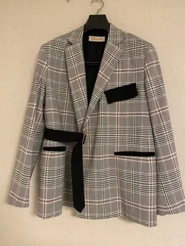 CULLNI 크루니 타이 로킹 글렌체크 자켓 테일러드 자켓