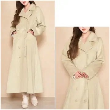 [ 새상품급 ] Darich 다리치 세미 플레어 멜톤 롱 코트