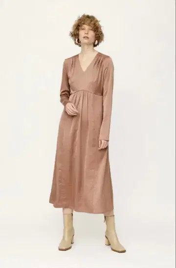 [ SLY ] GATHER V/N DRESS 개더 V넥 드레스