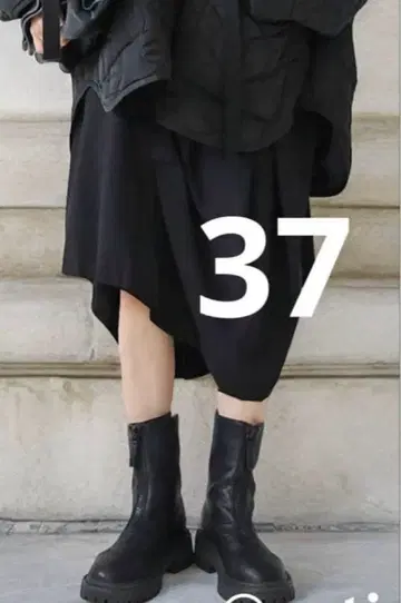 안티카 antiqua 프론트 지퍼 부츠 부츠 신발 여성용 37