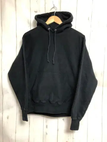 US 구제 의류 Champion 리버스 위브 무지 후드티 블랙 r16