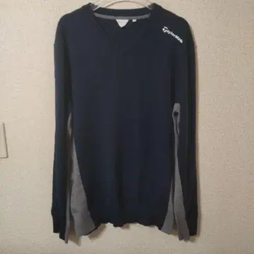 TaylorMade 네이비 V넥 스웨터 L