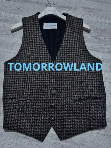 TOMORROWLAND 하운드 투스 트위드 베스트
